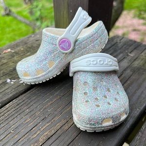 Toddler glitter Crocs